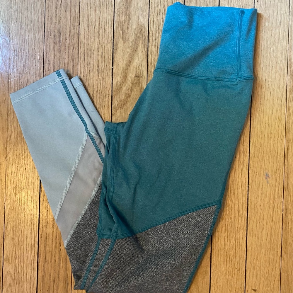 Aerie leggings women’s s green gray polyester elastane blend